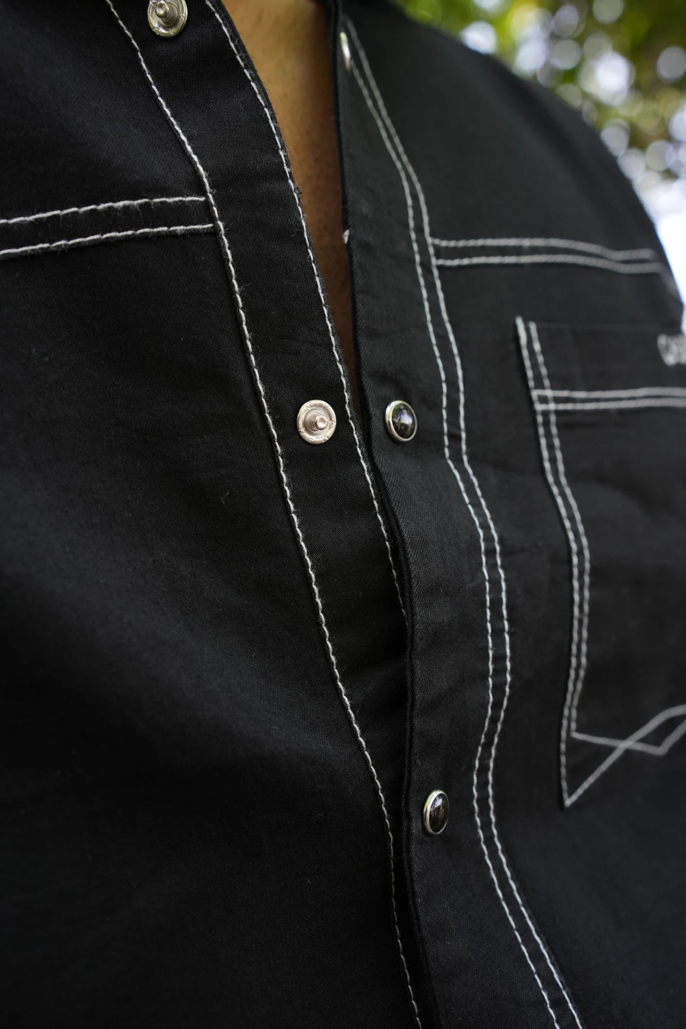 BLACK DENIM SHIRT