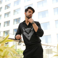 CARACALS BLACK PARTYWEAR SHIRT