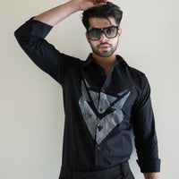 CARACALS BLACK PARTYWEAR SHIRT