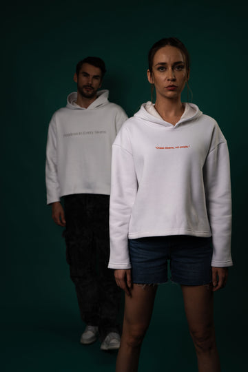 White Duo Hoodie