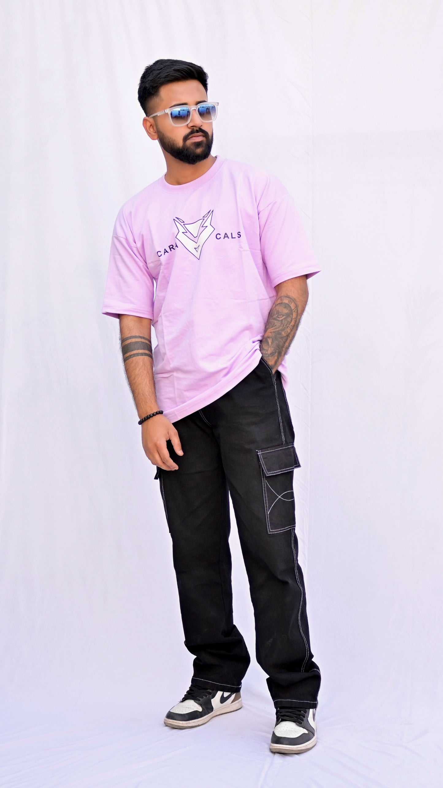 Black Denim Cargo Pants