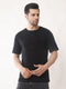 Solid Black Regular Fit T-shirt